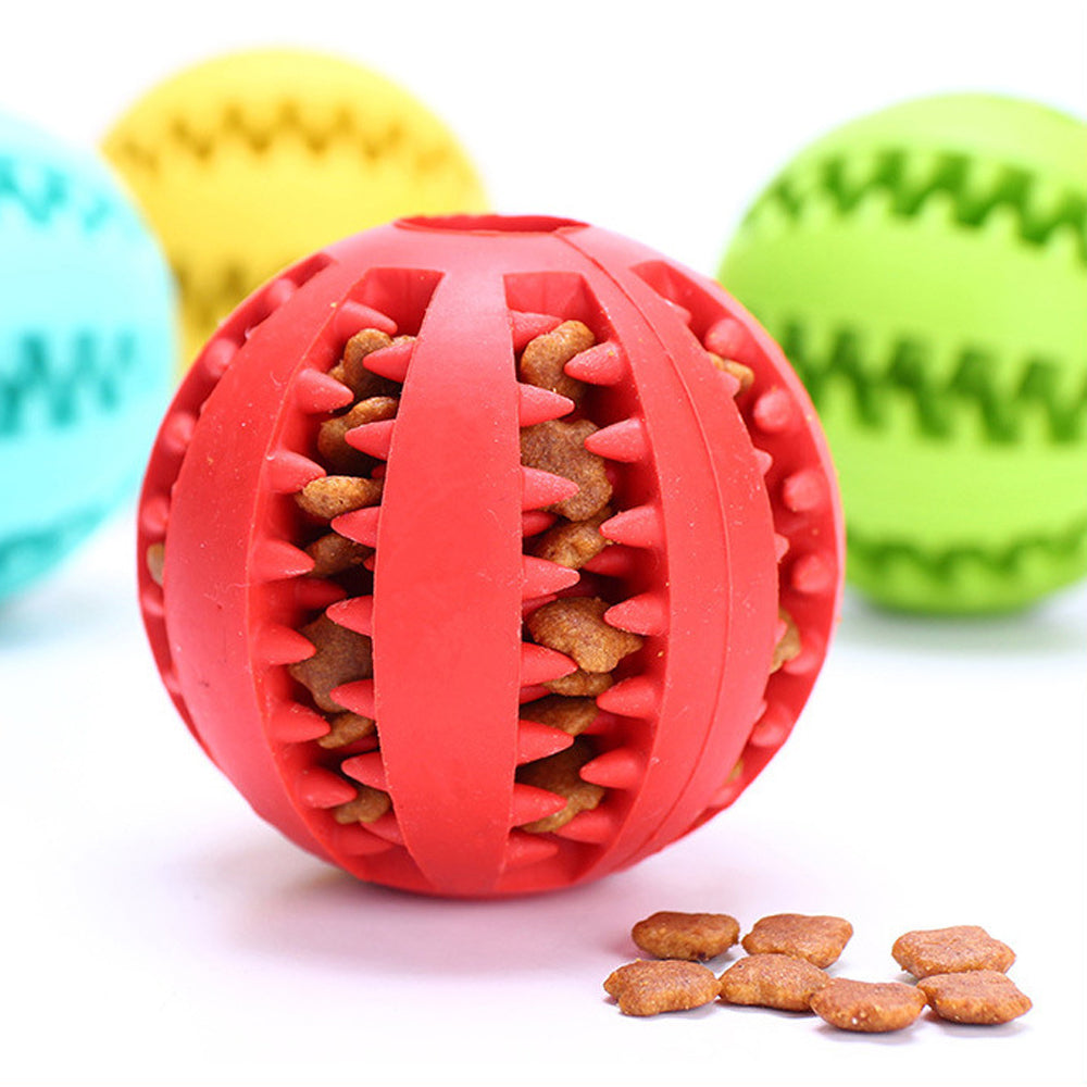 ChewyPupBall - Teeth Cleansing Rubber Ball Toy For Dogs & Cats