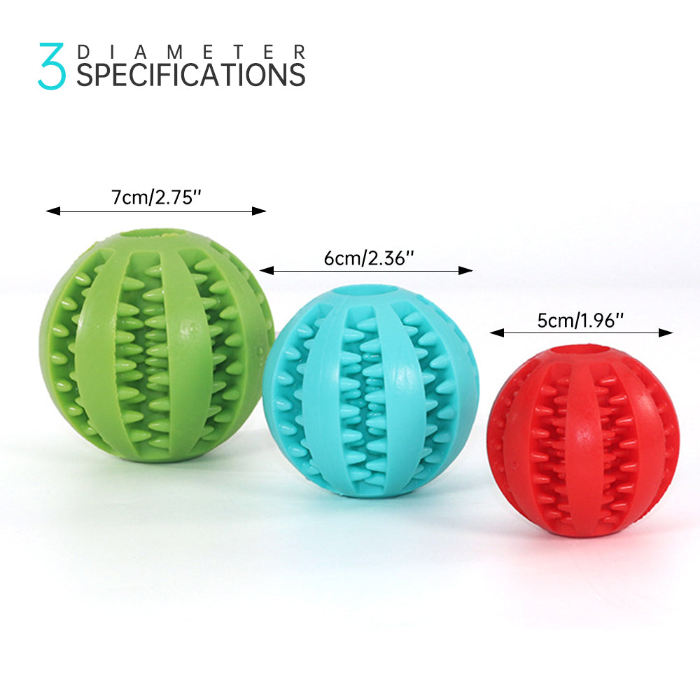 ChewyPupBall - Teeth Cleansing Rubber Ball Toy For Dogs & Cats