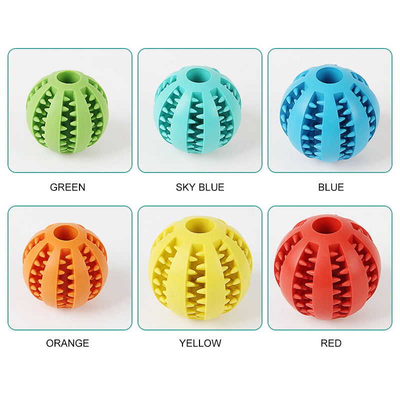 ChewyPupBall - Teeth Cleansing Rubber Ball Toy For Dogs & Cats