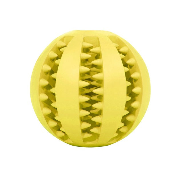 ChewyPupBall - Teeth Cleansing Rubber Ball Toy For Dogs & Cats
