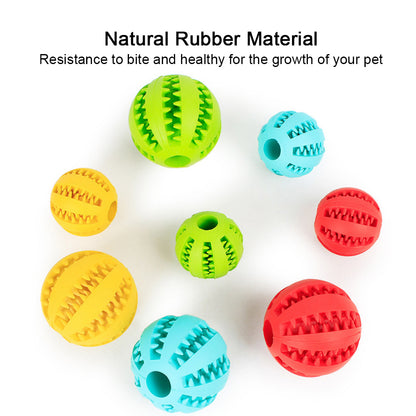 ChewyPupBall - Teeth Cleansing Rubber Ball Toy For Dogs & Cats